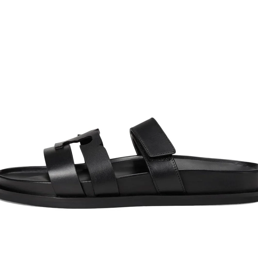 Tory Burch Ines Leather Sport Slide - Black - Picture 6 of 9